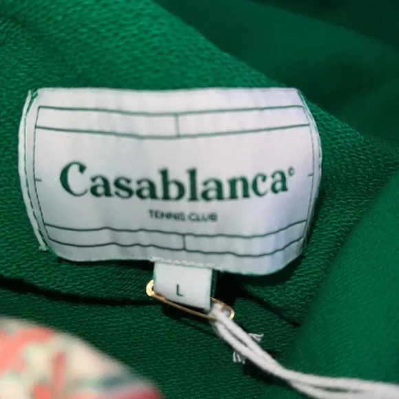 Green Silk Scarf Hooded Sweatshirt